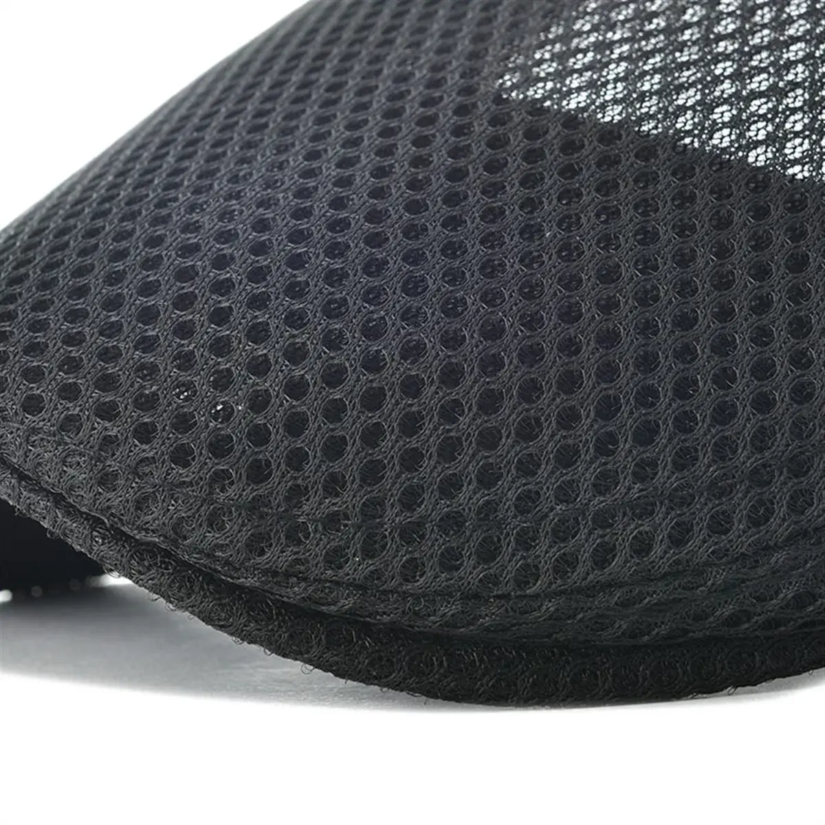 VOBOOM Men Breathable Mesh Summer Hat Adjustable Newsboy Beret Ivy Cabbie Flat Cap (Black) - view 5