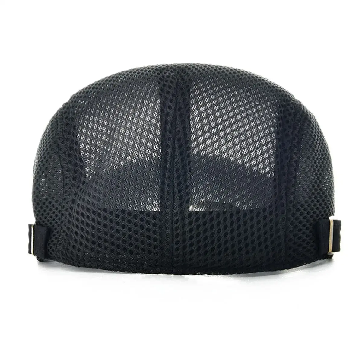 VOBOOM Men Breathable Mesh Summer Hat Adjustable Newsboy Beret Ivy Cabbie Flat Cap (Black) - view 3