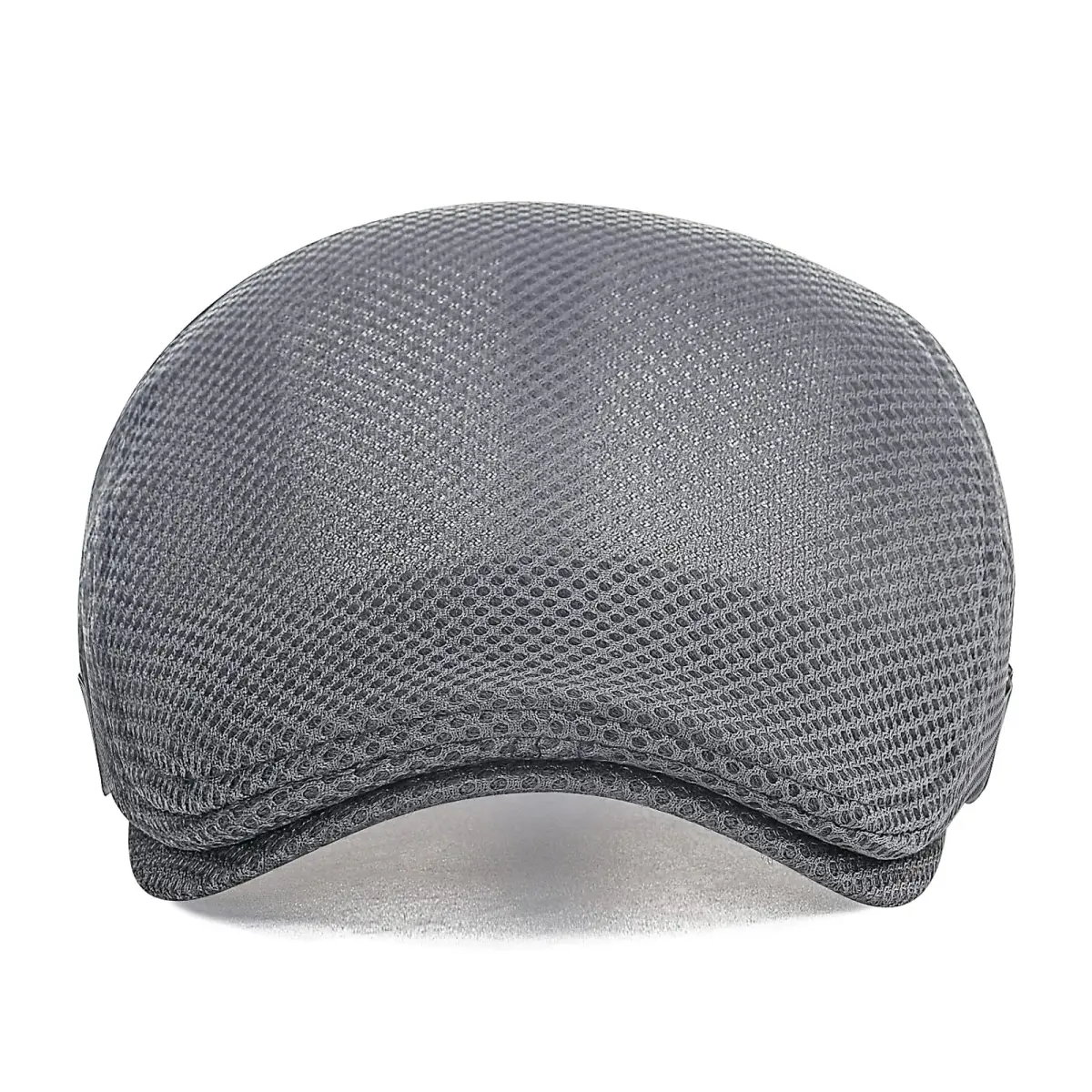 VOBOOM Men's Breathable Mesh Summer Hat Adjustable Newsboy Beret Ivy Cabbie Flat Cap (Grey) | Lightweight & Breathable - view 3