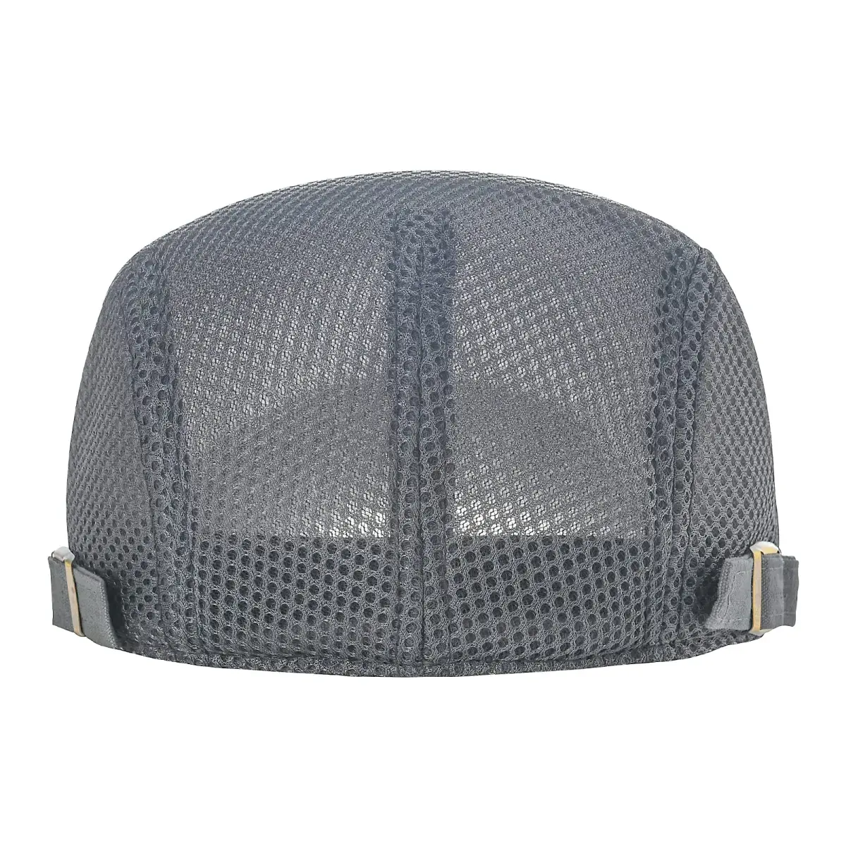 VOBOOM Men's Breathable Mesh Summer Hat Adjustable Newsboy Beret Ivy Cabbie Flat Cap (Grey) | Lightweight & Breathable - view 4