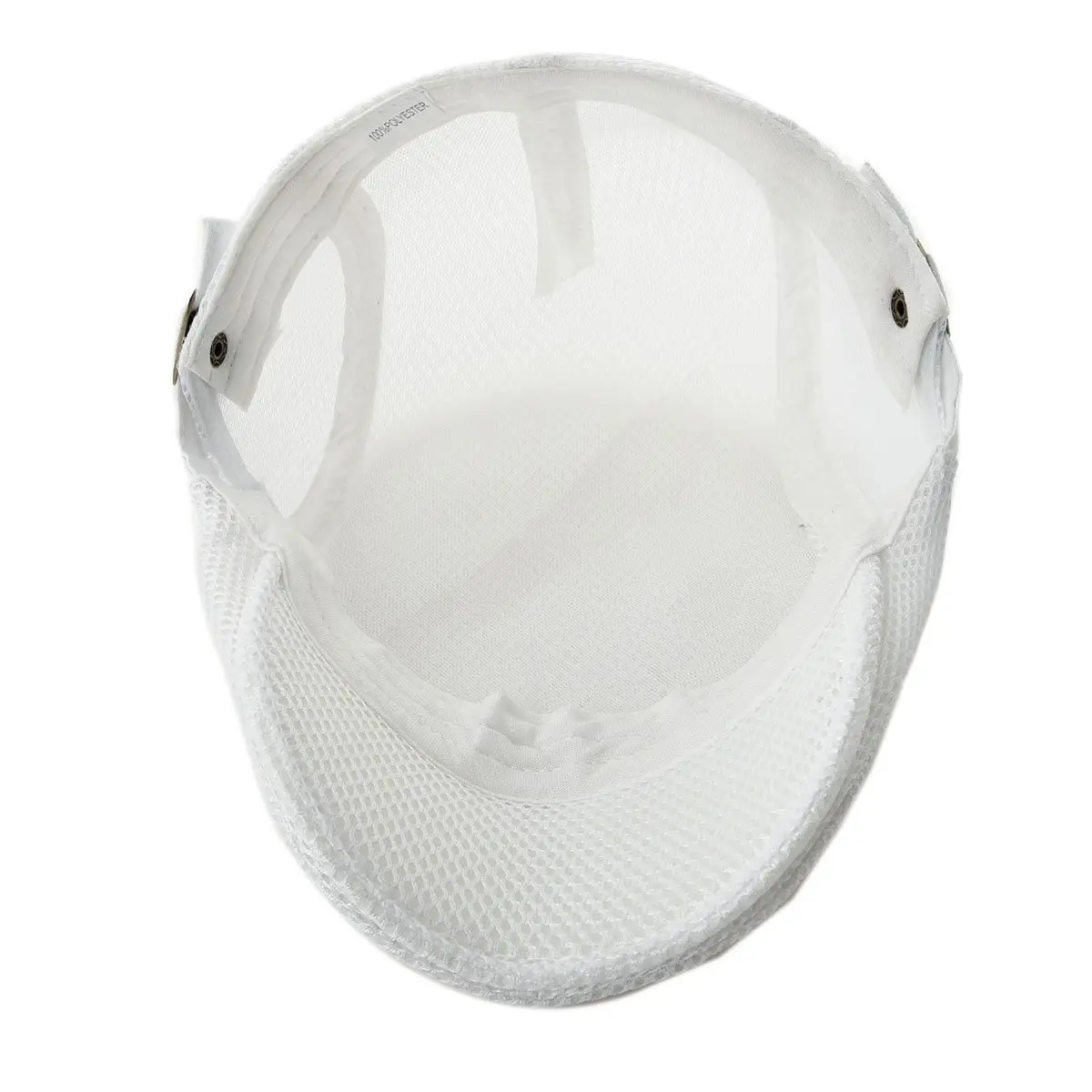VOBOOM Men Breathable Mesh Summer Hat Adjustable Newsboy Beret White | Lightweight & Cool - view 5
