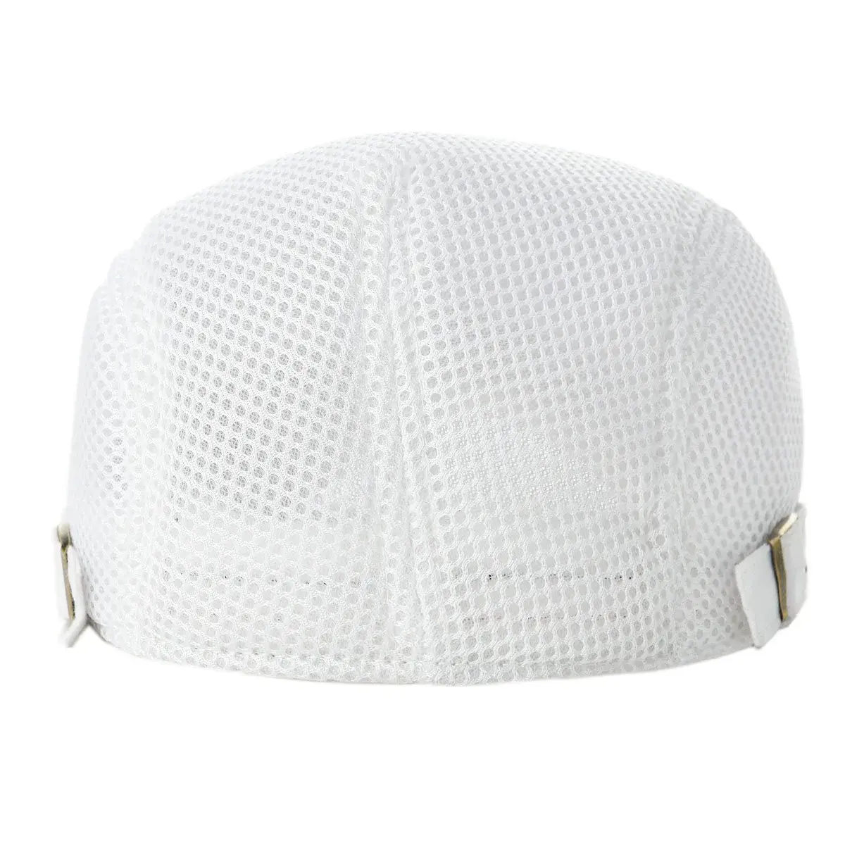 VOBOOM Men's White Breathable Mesh Summer Hat - Adjustable Newsboy Beret Ivy Cabbie Flat Cap - view 4