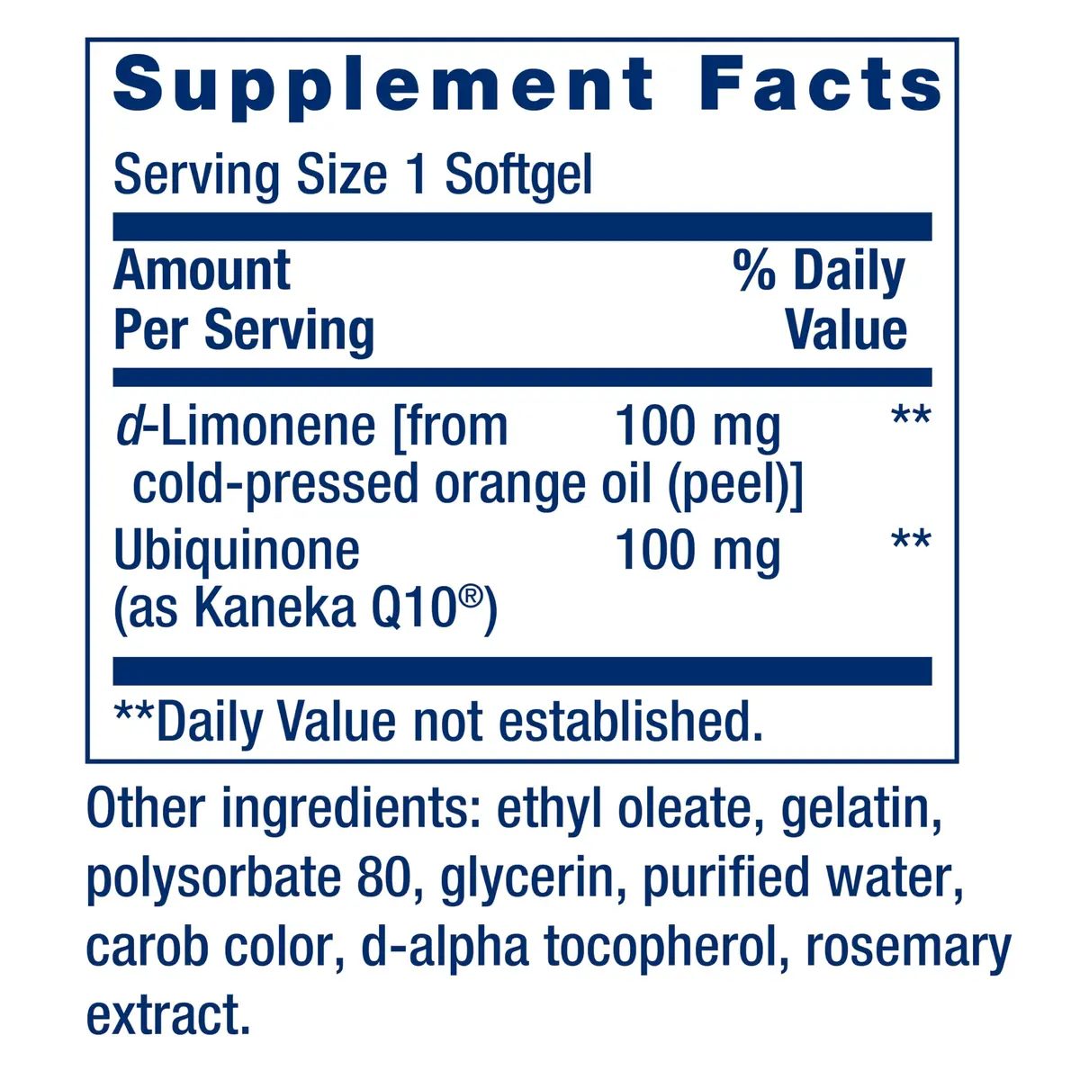 Life Extension CoQ10 (Ubiquinone) with d-Limonene Softgels 100 MG (60 Count) | Supports Heart Health & Fights Fatigue - view 2
