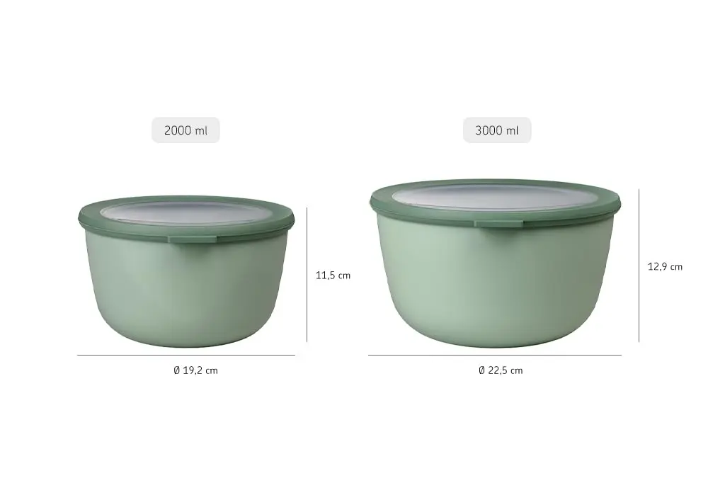 MEPAL Cirqula Food Storage Bowl 2.1 Quart | Leakproof, Microwave & Dishwasher Safe, Black - view 3