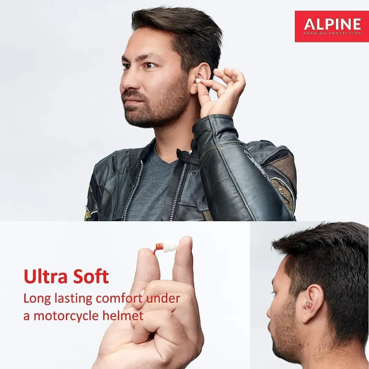 Alpine MotoSafe Race Motorcycle Ear Plugs for Wind Noise Reduction | 17 dB SNR - view 6