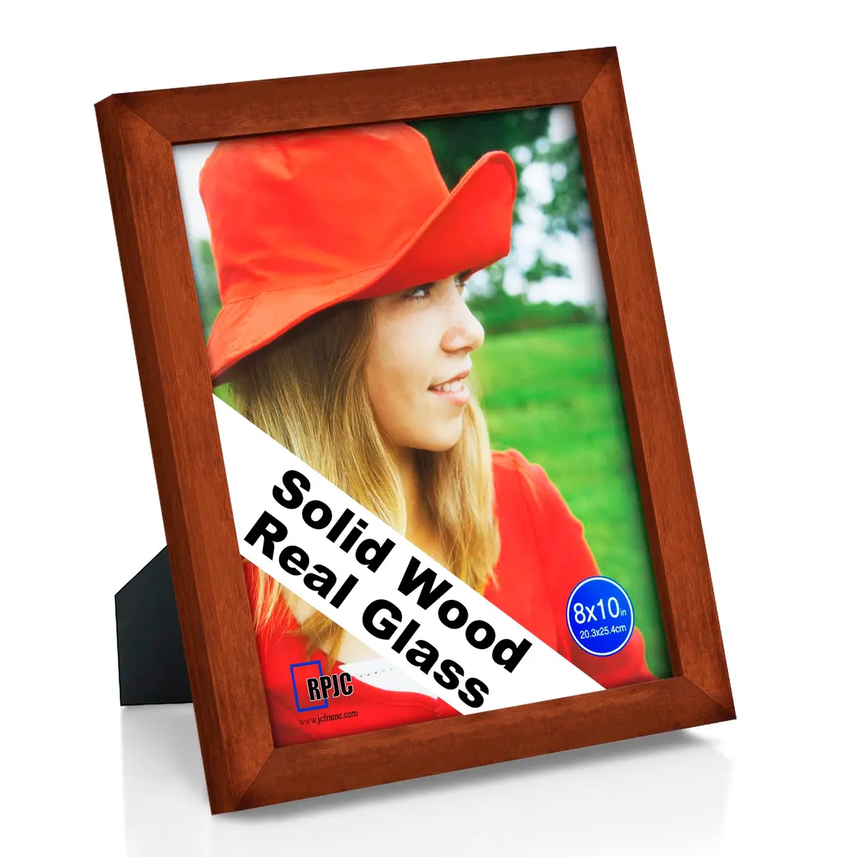 RPJC 8x10 Picture Frame | Solid Wood, High Definition Glass, Wall & Tabletop Display - main product image