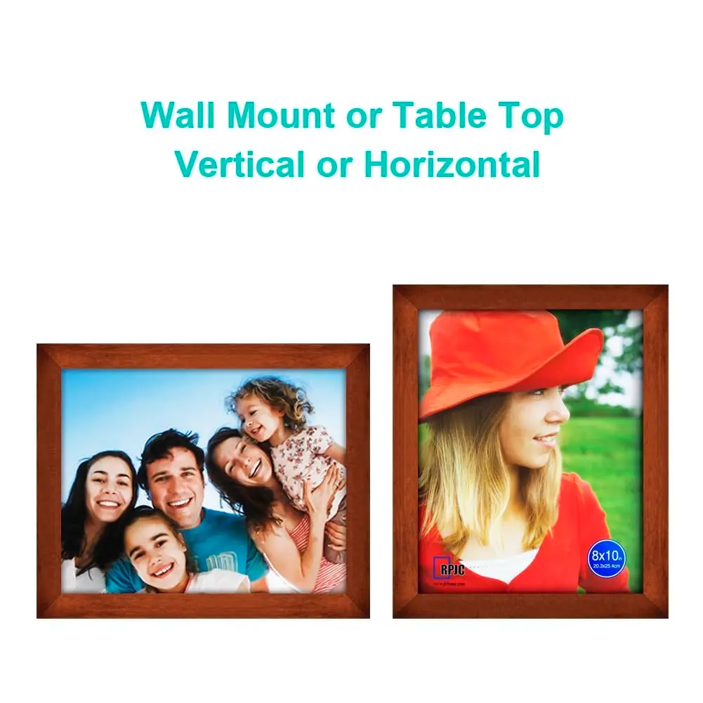 RPJC 8x10 Picture Frame | Solid Wood, High Definition Glass, Wall & Tabletop Display - view 5