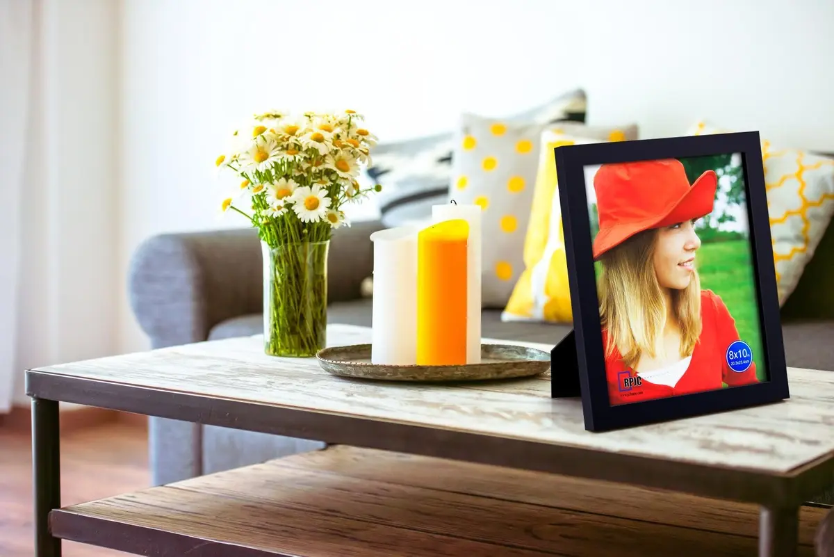 RPJC 8x10 Picture Frame | Solid Wood, High Definition Glass, Wall & Tabletop Display - view 7