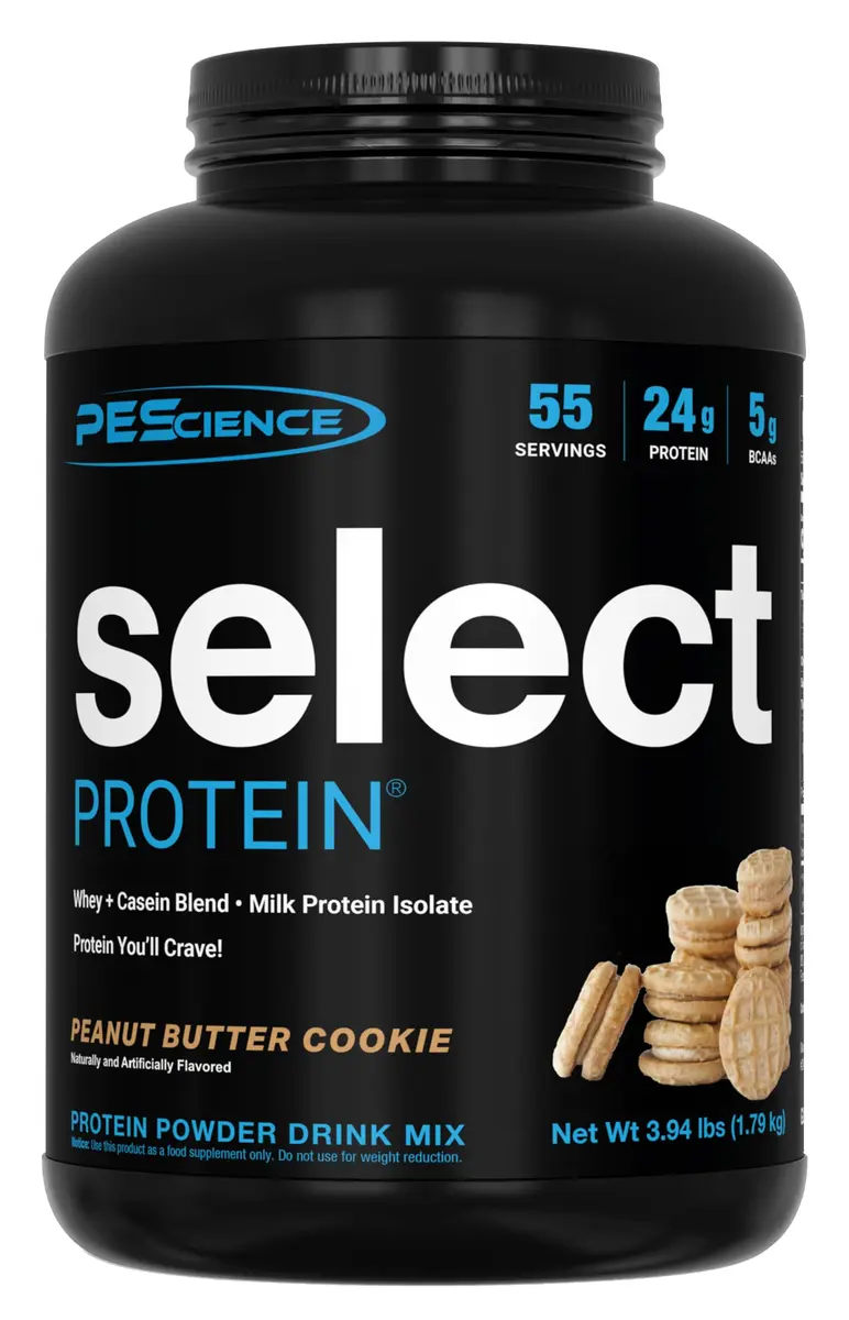 PEScience Select Protein Powder, Peanut Butter Cookie, 55 Servings | High-Quality Milk & Whey Blend for Muscle & Weight Goals - main product image