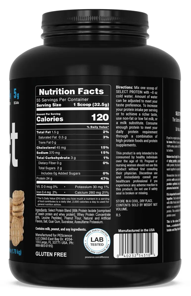 PEScience Select Protein Powder, Peanut Butter Cookie, 55 Servings | High-Quality Milk & Whey Blend for Muscle & Weight Goals - view 6