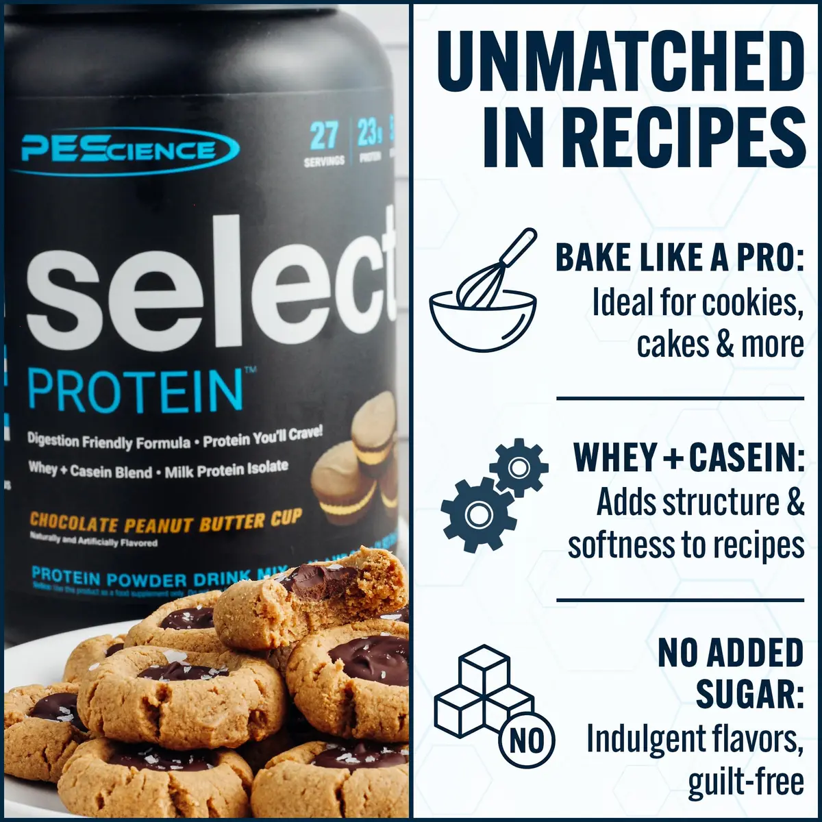PEScience Select Protein Powder, Peanut Butter Cookie, 55 Servings | High-Quality Milk & Whey Blend for Muscle & Weight Goals - view 4