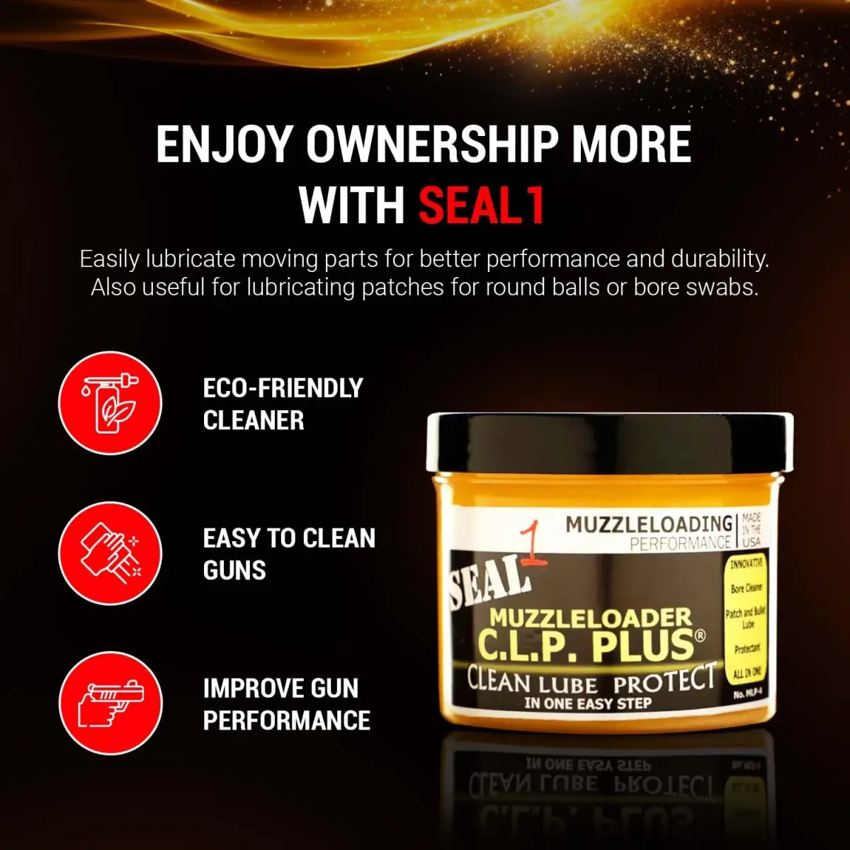 Seal 1 CLP Plus Muzzleloader Paste 113g (4 oz) | All-in-One Bore Cleaner & Protectant for Firearms - view 5