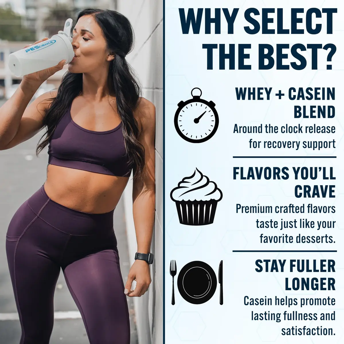 PEScience Select Protein Powder, Peanut Butter Cookie, 27 Servings | High-Quality Whey & Casein Blend for Muscle & Weight Goals - view 3