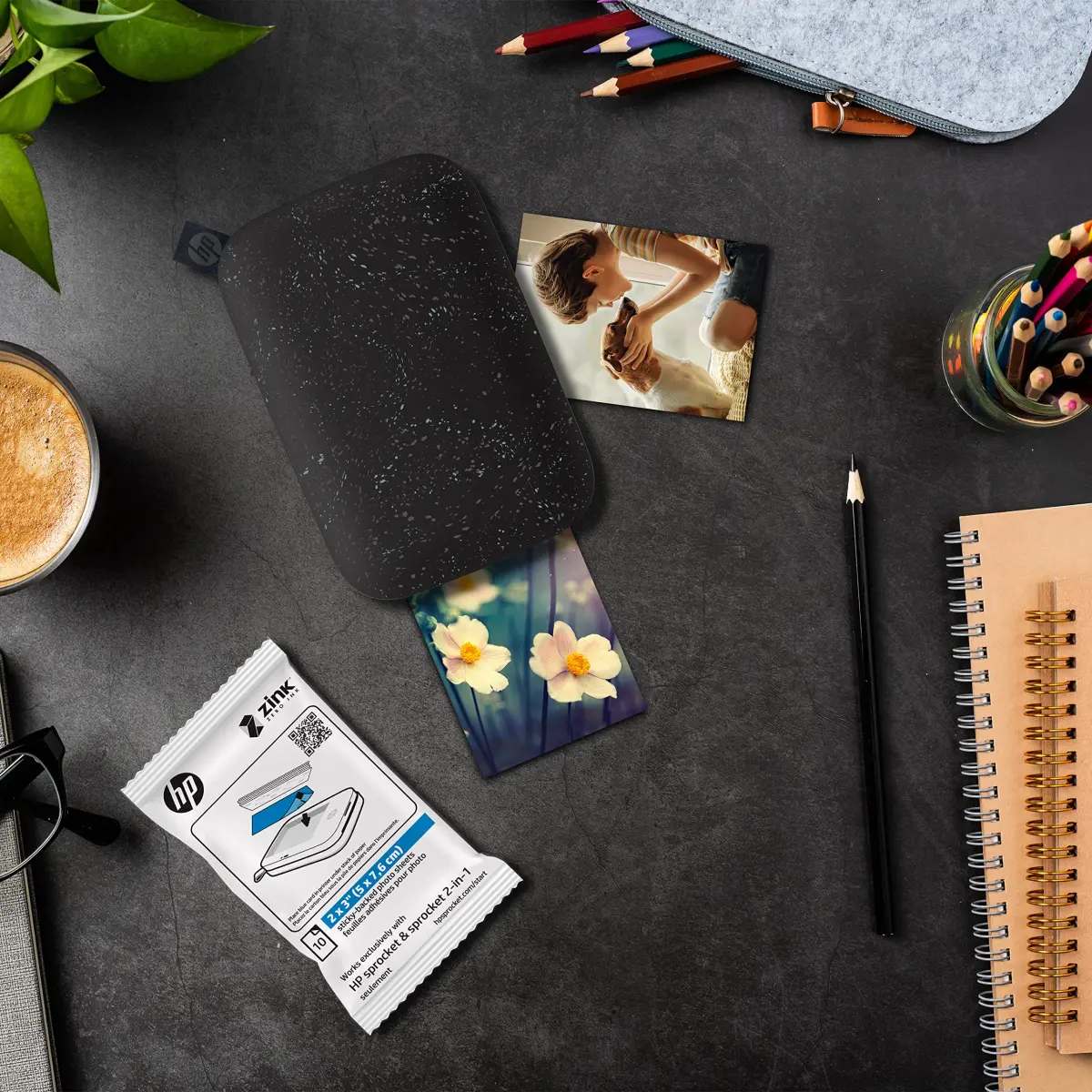 HP Sprocket 2x3" Premium Zink Sticky Back Photo Paper (50 Sheets) | Lab-Quality Color Prints - view 5