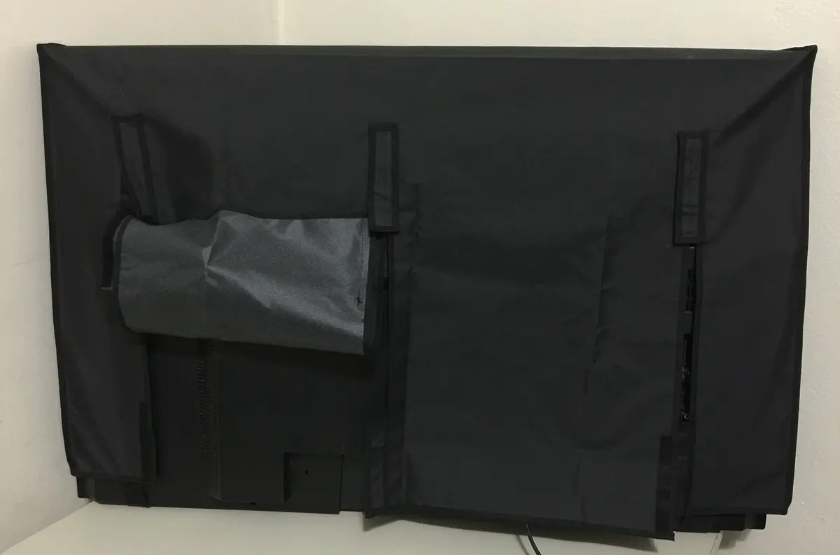Comp Bind Technology TV Cover Compatible with Sunbrite SB-5518HD-BL 55'' HDTV Waterproof Marine Black | Heavy Duty, Fits Wall Mount, Maximize TV Life - view 3