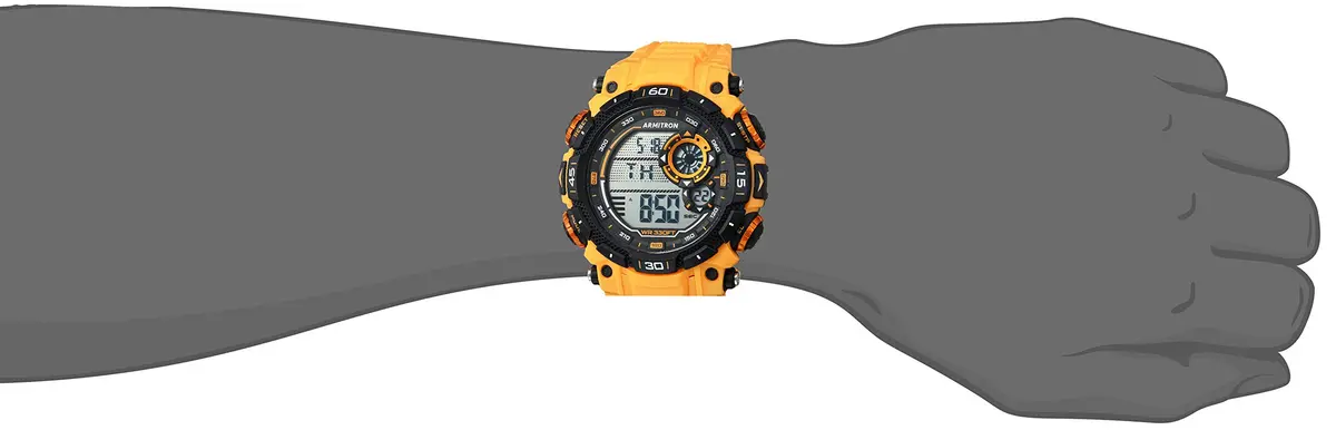 Armitron Sport Men's Digital Chronograph Resin Strap Watch, 52.5mm | Water-Resistant to 100m, Backlight, Alarm - view 4