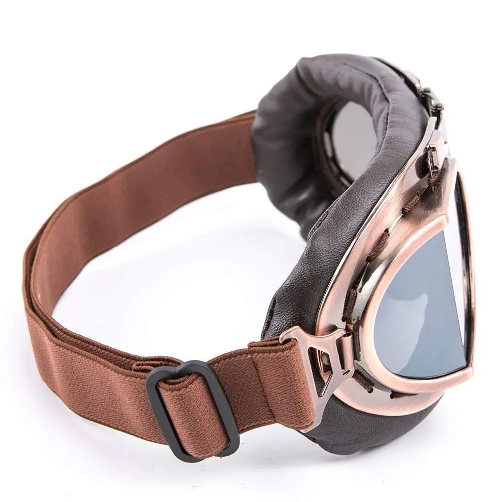 evomosa Vintage Pilot Aviator Motorcycle Goggles | 7.1 x 3.1 x 1 inch (18 x 7.9 x 2.5 cm) - view 6