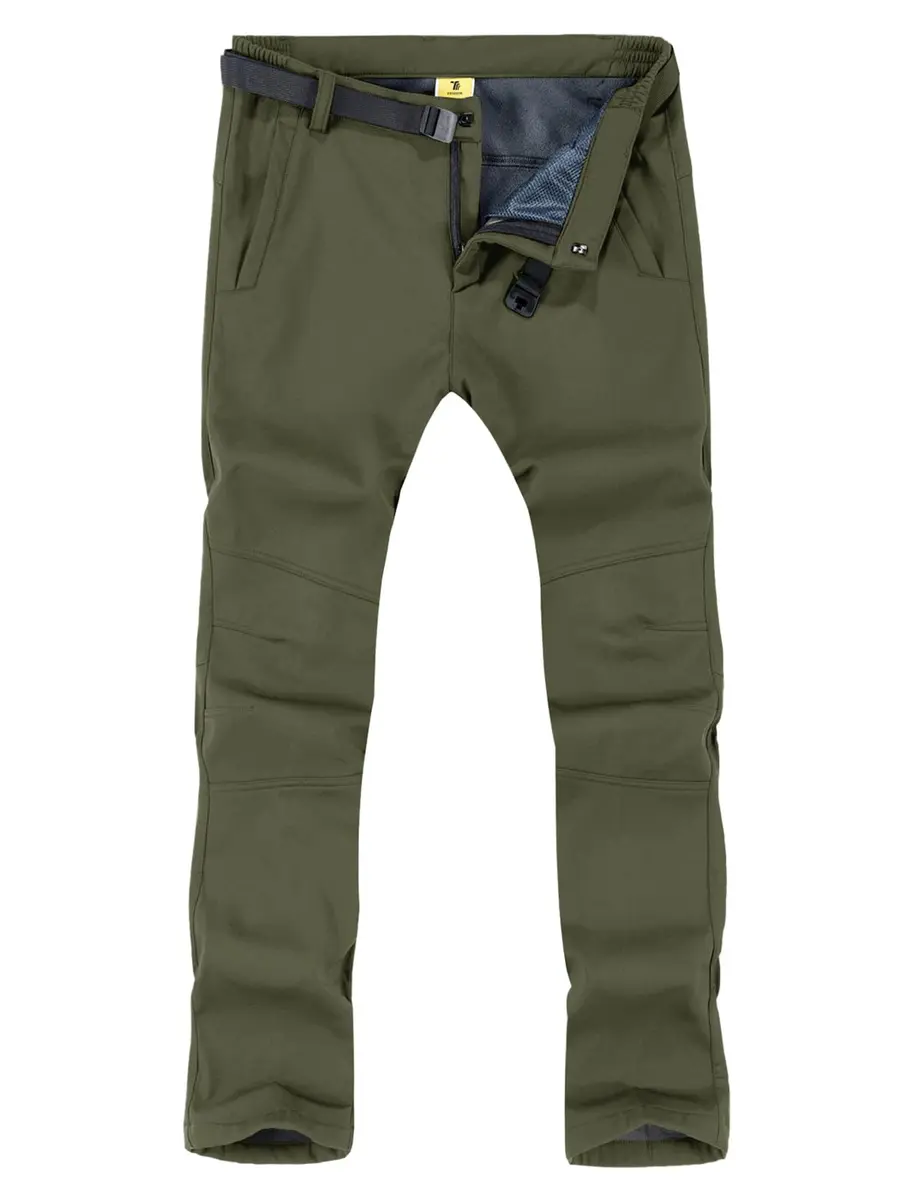 TBMPOY Men's Snow Ski Hiking Pants Waterproof Winter Fleece Lined XL | Windproof & Water-Resistant - main product image