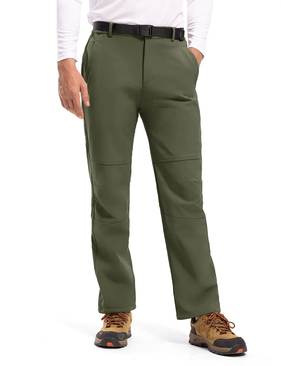 TBMPOY Men's Snow Ski Hiking Pants Waterproof Winter Fleece Lined XL | Windproof & Water-Resistant - view 2