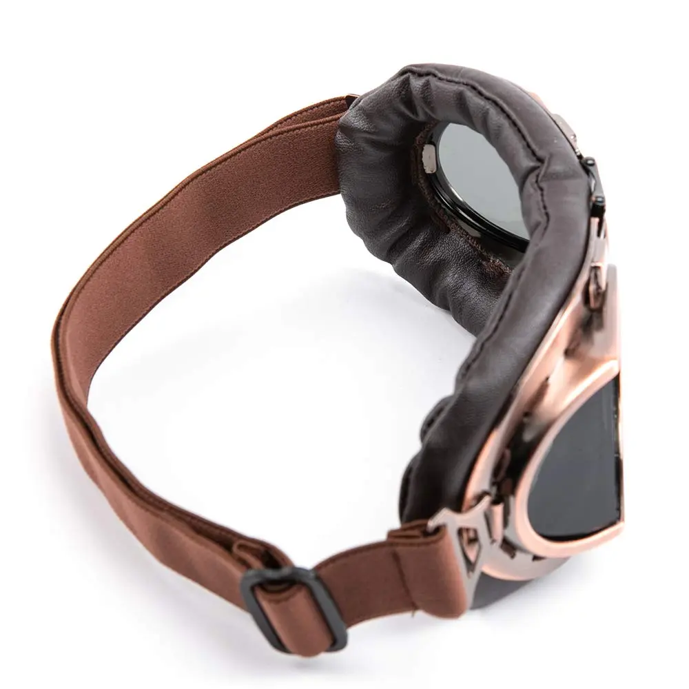 evomosa Vintage Pilot Aviator Steampunk Motorcycle Goggles | 7.1 x 3.1 x 1 inch (18 x 8 x 2.5 cm) - view 5