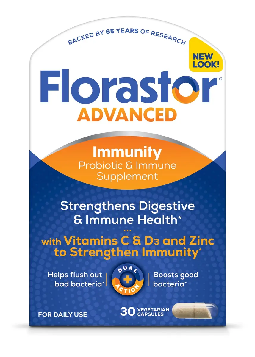 Florastor Advanced Immunity Probiotic, 30 Capsules | Supports Digestive & Immune Health - main product image