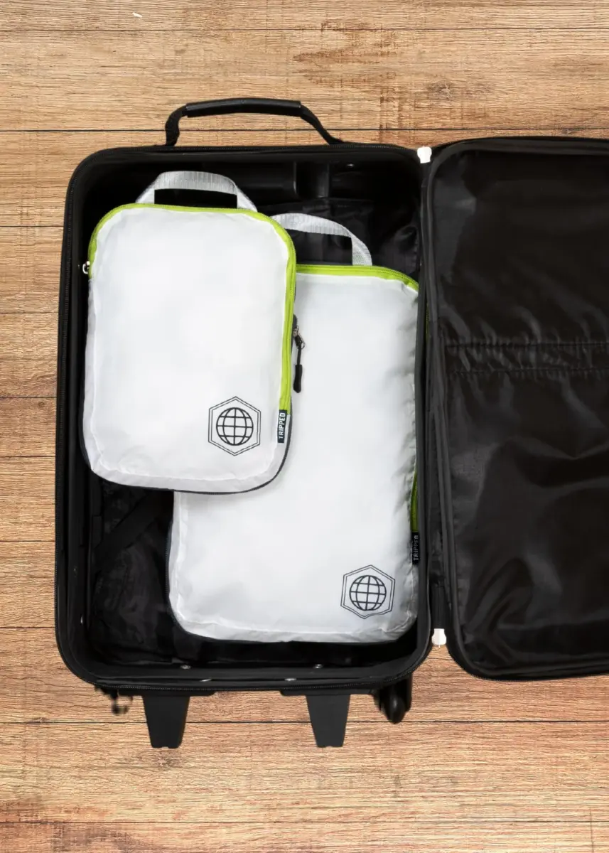 TRIPPED Travel Gear Compression Packing Cubes for Carry-On Travel 2-Pack | Ultralight Ripstop Nylon with Compression Zippers - view 9