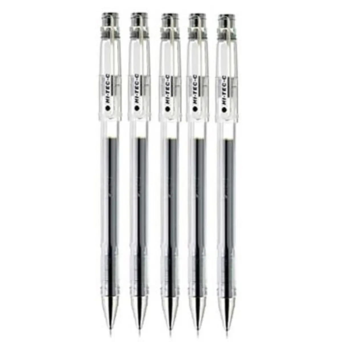 Pilot Hi-Tec-C 05 Gel Ink Pen Value Set of 5, Fine Point 0.5mm Black Ink | Smooth Ink Flow - main product image