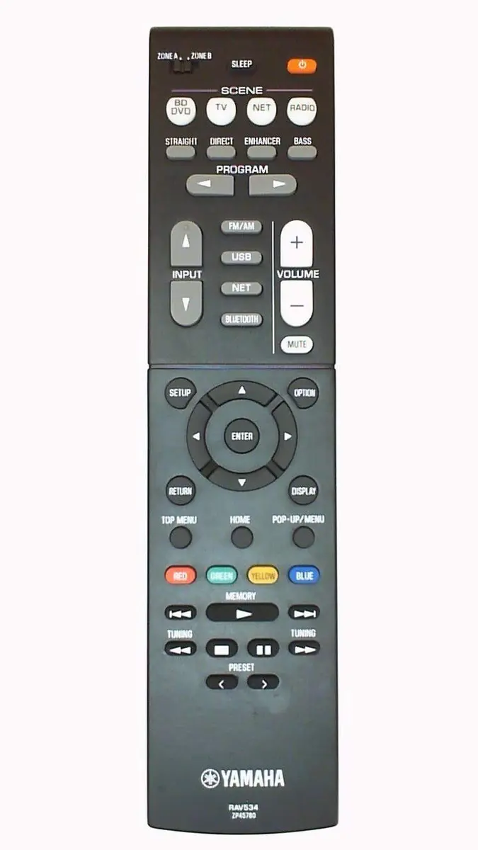 Yamaha RAV534 Original Remote Control for RX-V Series Receivers | Genuine Factory OEM - main product image