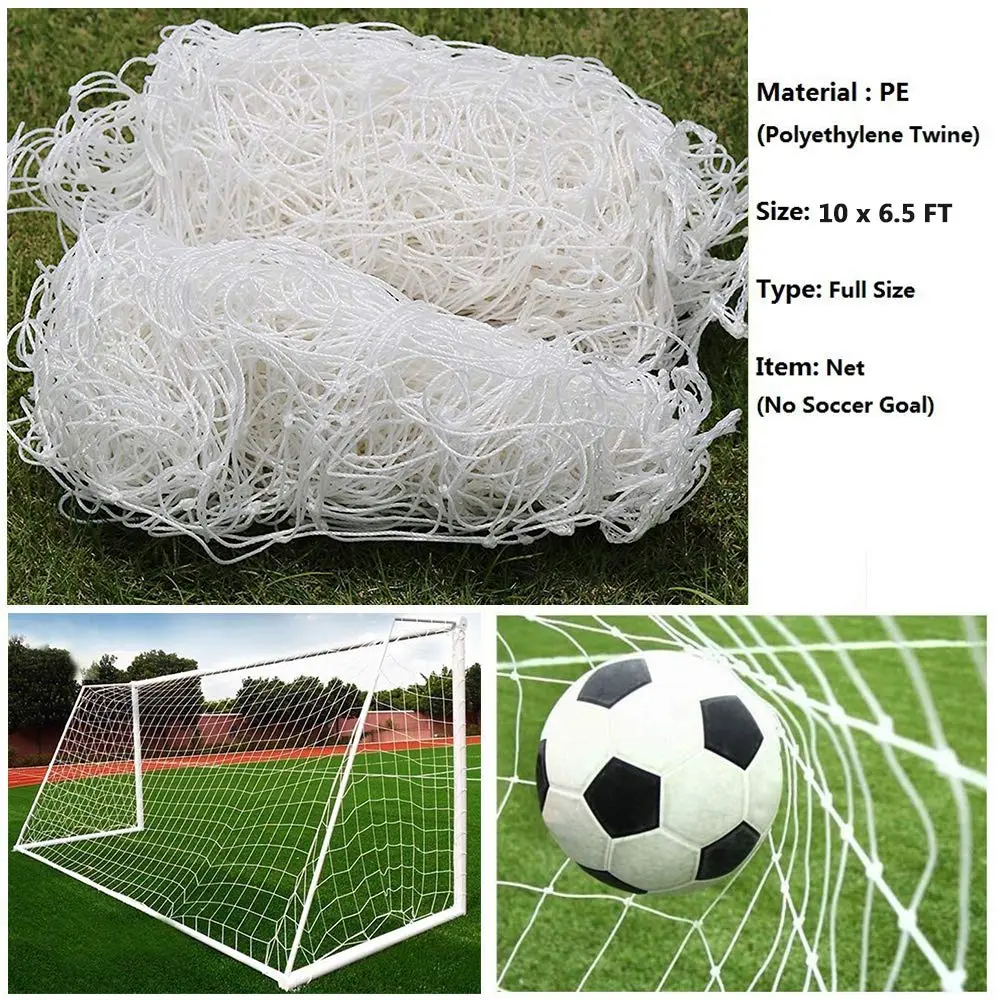 Boshen 10 x 6.5FT (305cm x 198cm) 2.5mm Twisted Polyethylene Soccer Goal Net | Heavy Duty & Weather Resistant - view 2