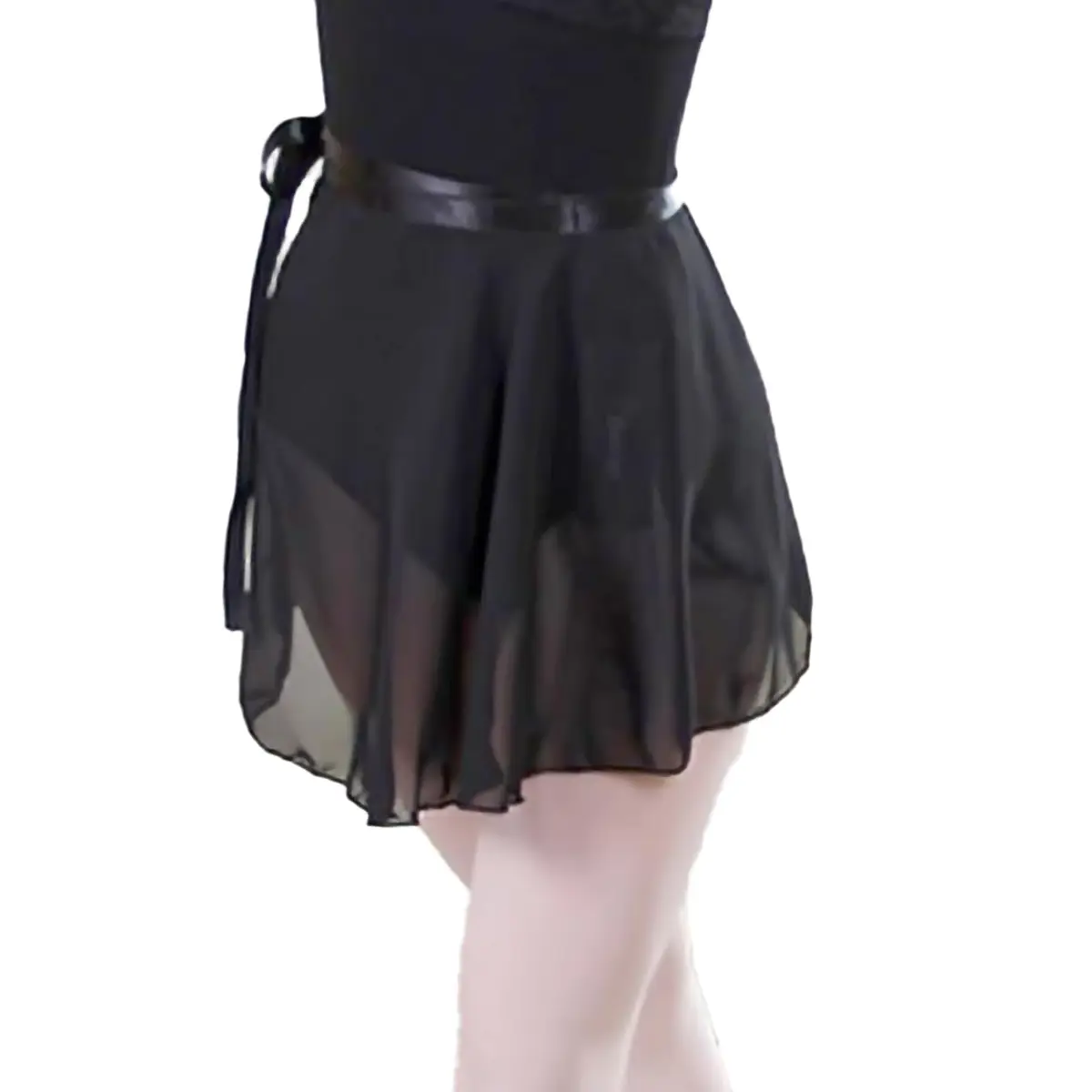 Wuchieal Sheer Wrap Skirt for Women | Ballet & Dancewear, One Size, Black - view 5