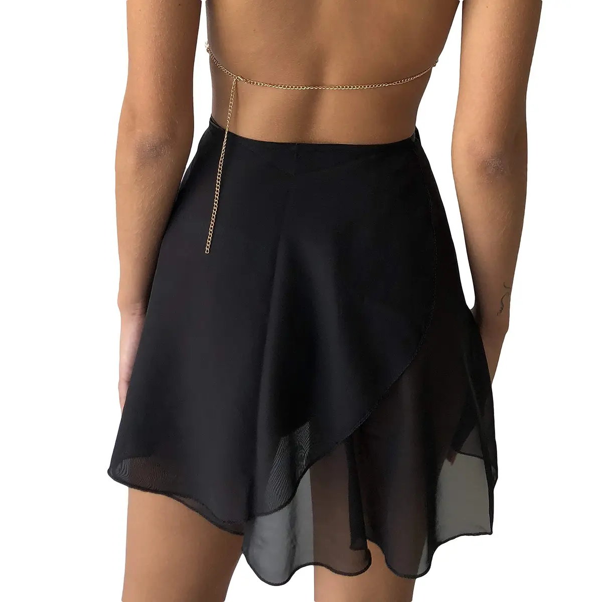 Wuchieal Sheer Wrap Skirt for Women | Ballet & Dancewear, One Size, Black - view 7