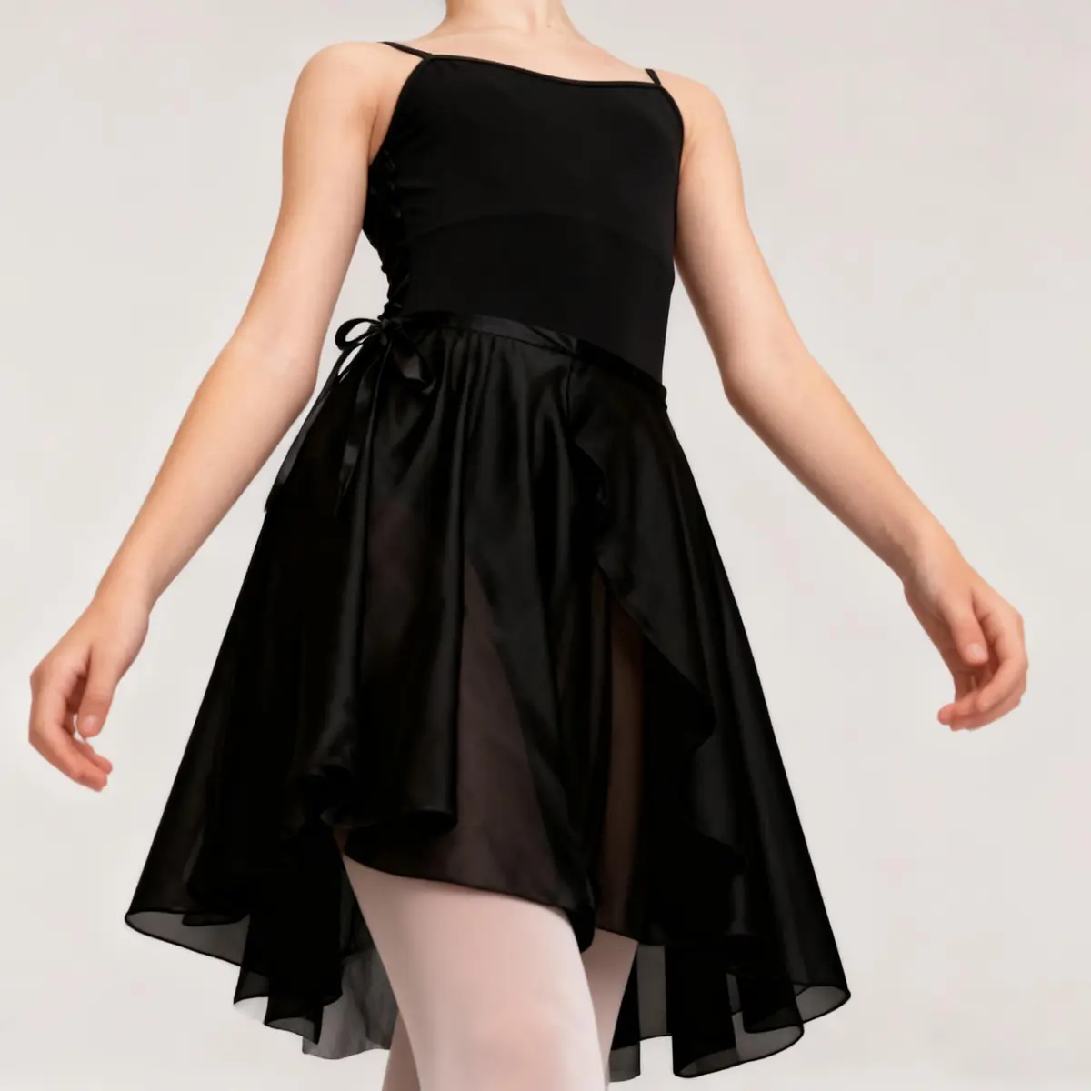 Wuchieal Sheer Wrap Skirt for Women | Ballet & Dancewear, One Size, Black - view 2