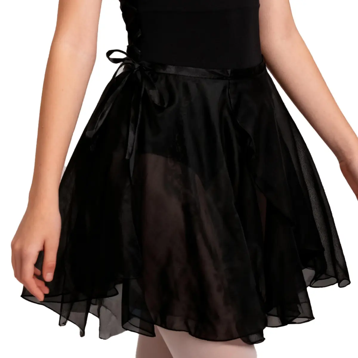 Wuchieal Sheer Wrap Skirt for Women | Ballet & Dancewear, One Size, Black - view 3