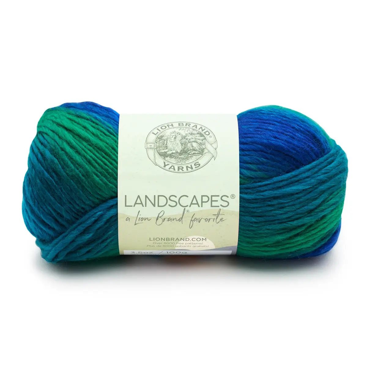 Lion Brand Yarn Landscapes Multicolor Yarn 100g | Self-Striping Gradient for Knitting & Crochet - main product image