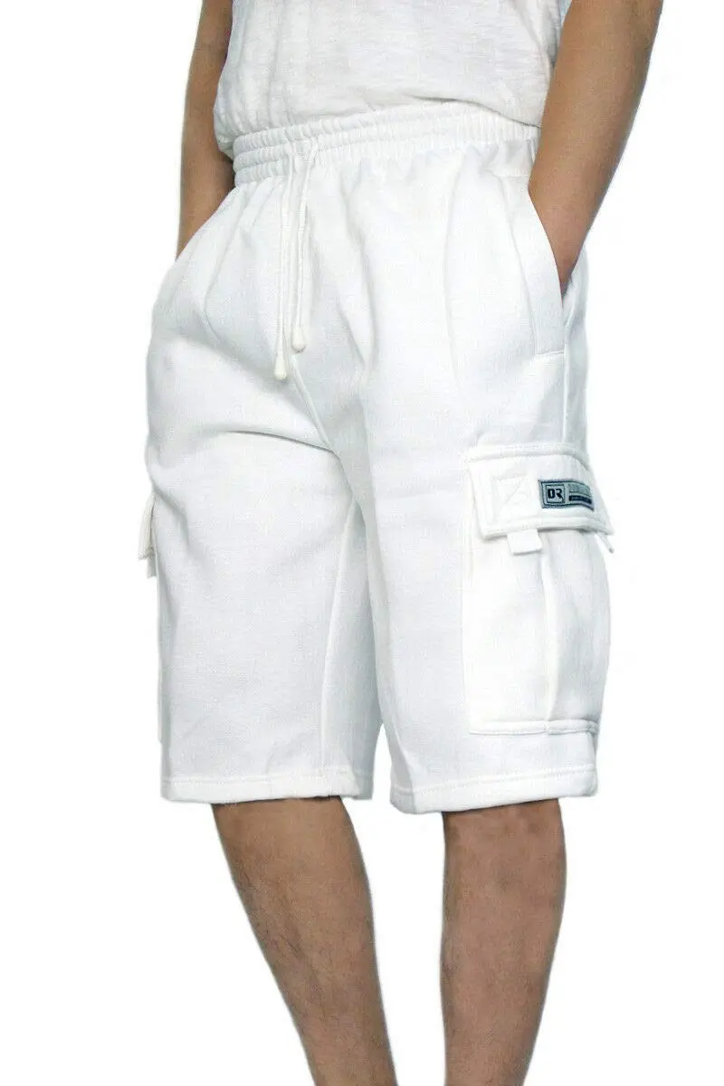 DREAM USA Men's Heavyweight Fleece Cargo Shorts | Loose Fit, Durable Stitching, Elastic Waistband, Secure Pockets - main product image