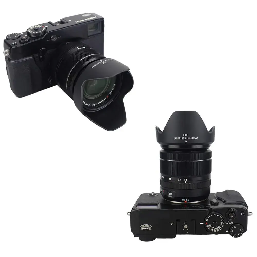 JJC Lens Hood for Fujifilm XF 18-55mm F2.8-4 R LM OIS & XF 14mm F2.8 R Lens | Blocks Stray Light, Protects Lens - view 2