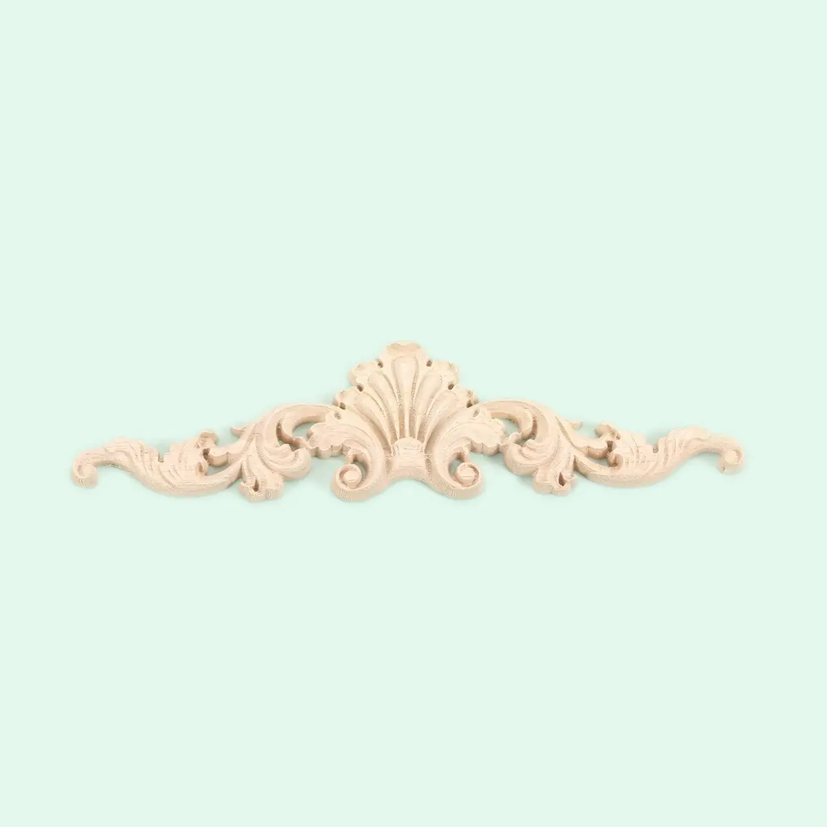 MUXSAM Wooden Flower Carvings Appliques 20x5cm | Vintage Furniture Decor - view 5