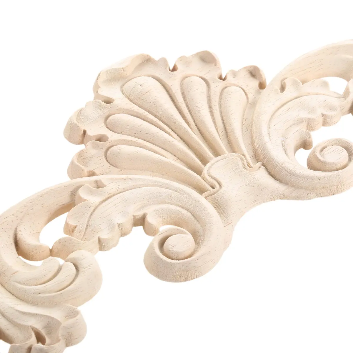 MUXSAM Wooden Flower Carvings Appliques 20x5cm | Vintage Furniture Decor - view 3