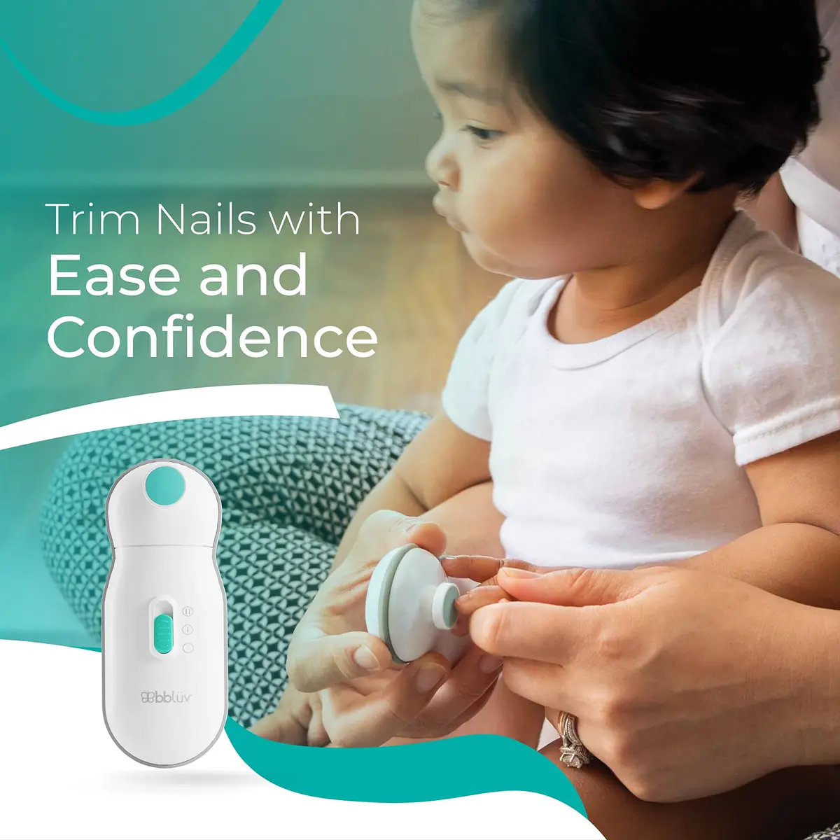 bblüv Trimö Electric Nail Clippers for Newborn Baby & Toddler | Gentle, Whisper-Quiet, 2-Speed, BPA-Free - view 7