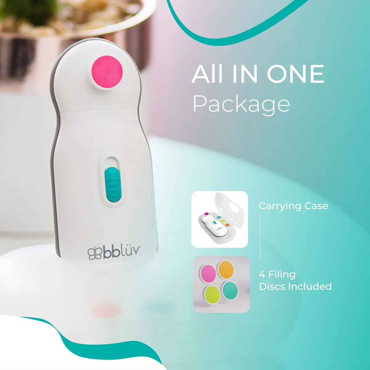 bblüv Trimö Electric Nail Clippers for Newborn Baby & Toddler | Gentle, Whisper-Quiet, 2-Speed, BPA-Free - view 9