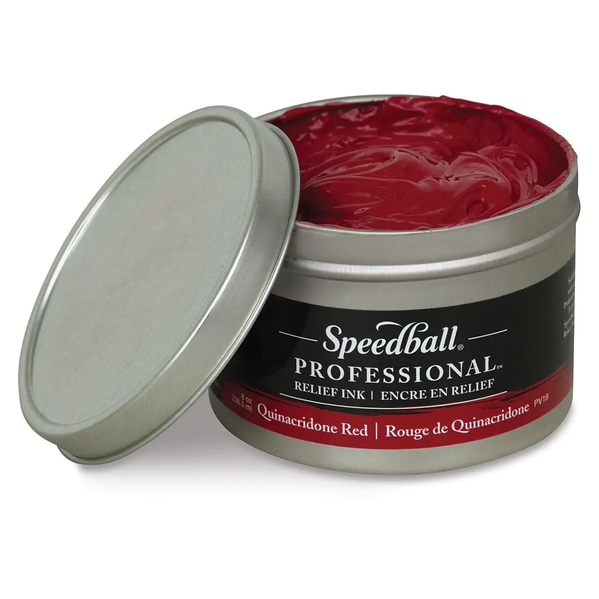 Speedball Relief Ink Quinacridone Red 8 fl oz | Oil-Based, Water-Miscible, Professional Quality - main product image