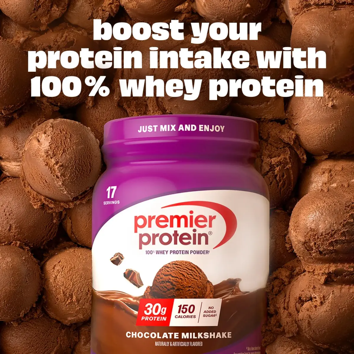 Premier Protein 30g High Protein Powder, 100% Whey, Chocolate, 1.53 lb (694g) | 30g Protein Per Serving - view 4