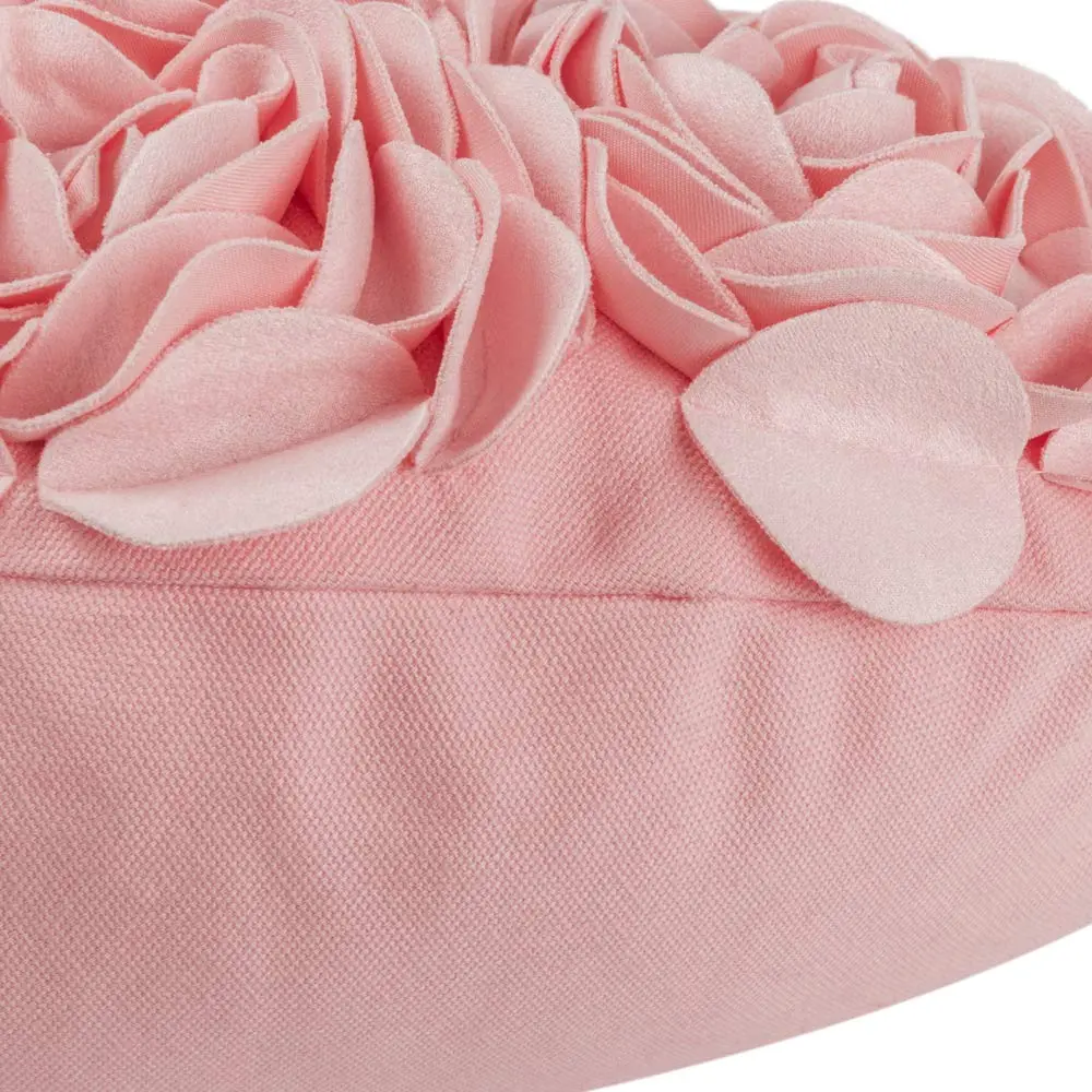 JWH Heart Flower Throw Pillow Cover 14x16 Inches | Pink Floral Accent Cushion for Sofa & Bed - view 5