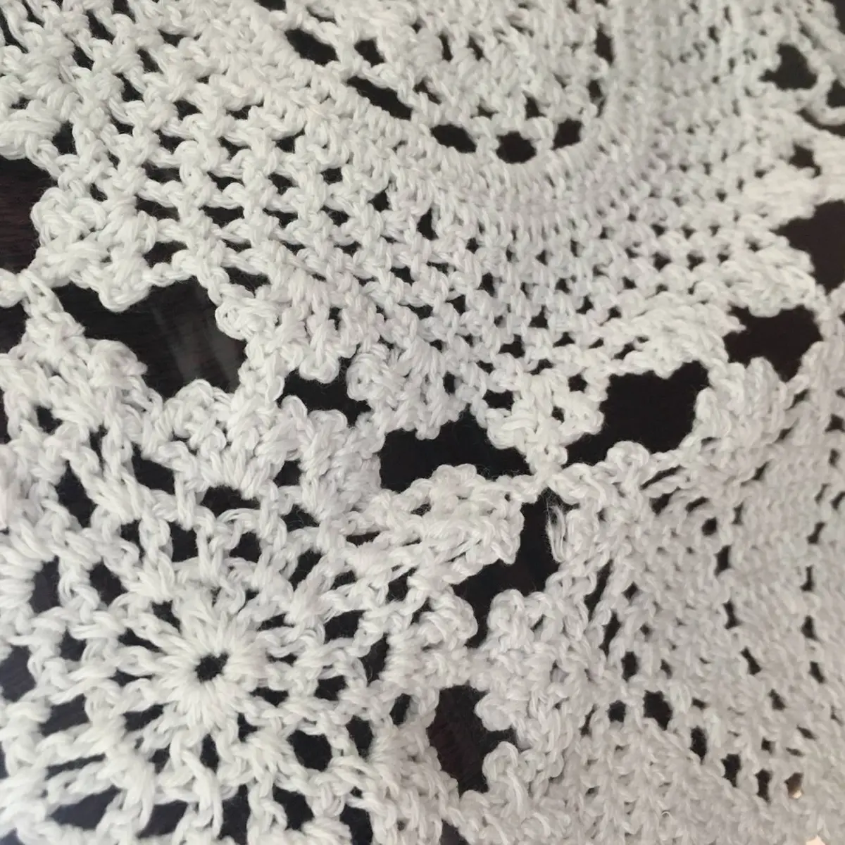 USTIDE 2pcs 100% Cotton Crochet Lace Rectangular Table Runner 11" x 23" | Elegant Holiday Decor - view 4