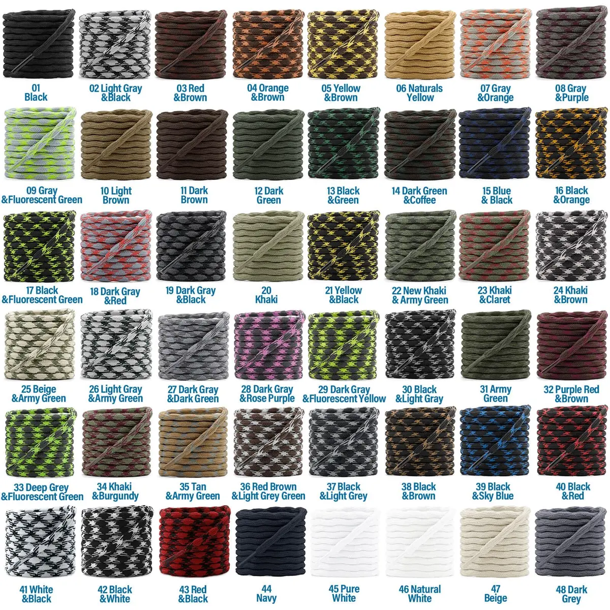 DELELE Round Hiking Boot Laces 55 Inch Dark Green | Durable Polyester, Anti-Slip Wave Design - view 5