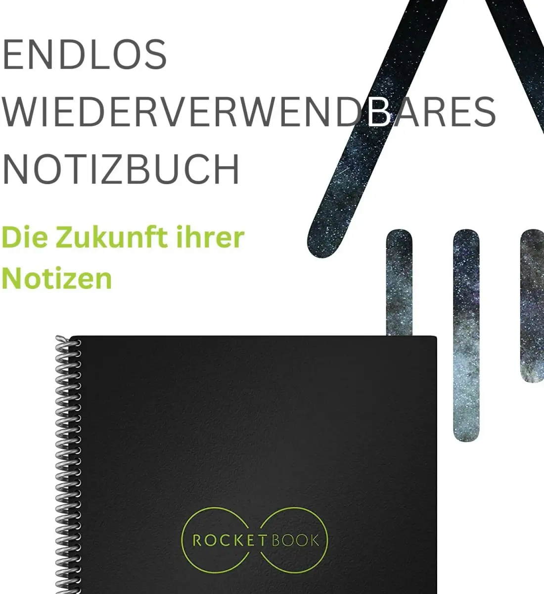 Rocketbook Core Reusable Spiral Notebook, Executive Size 6x8.8, Black - Dotted Pages | 36 Pages - view 4