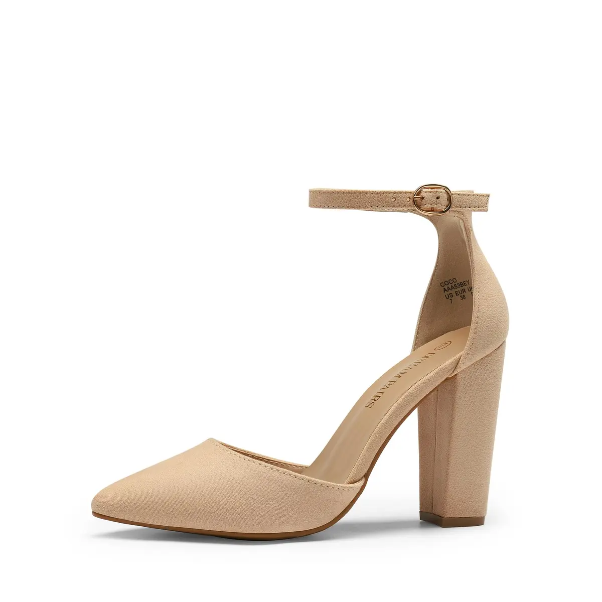 DREAM PAIRS Women's Coco High Heels Chunky Pumps 9 | Elegant 4-Inch Block Heel for Women - main product image