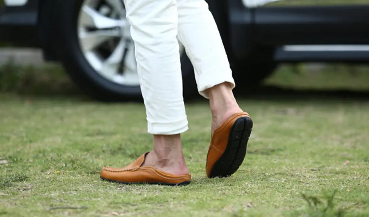Go Tour Men's Premium Genuine Leather Loafers Size 7.5 US | Breathable Slip-On Casual Shoes - view 8