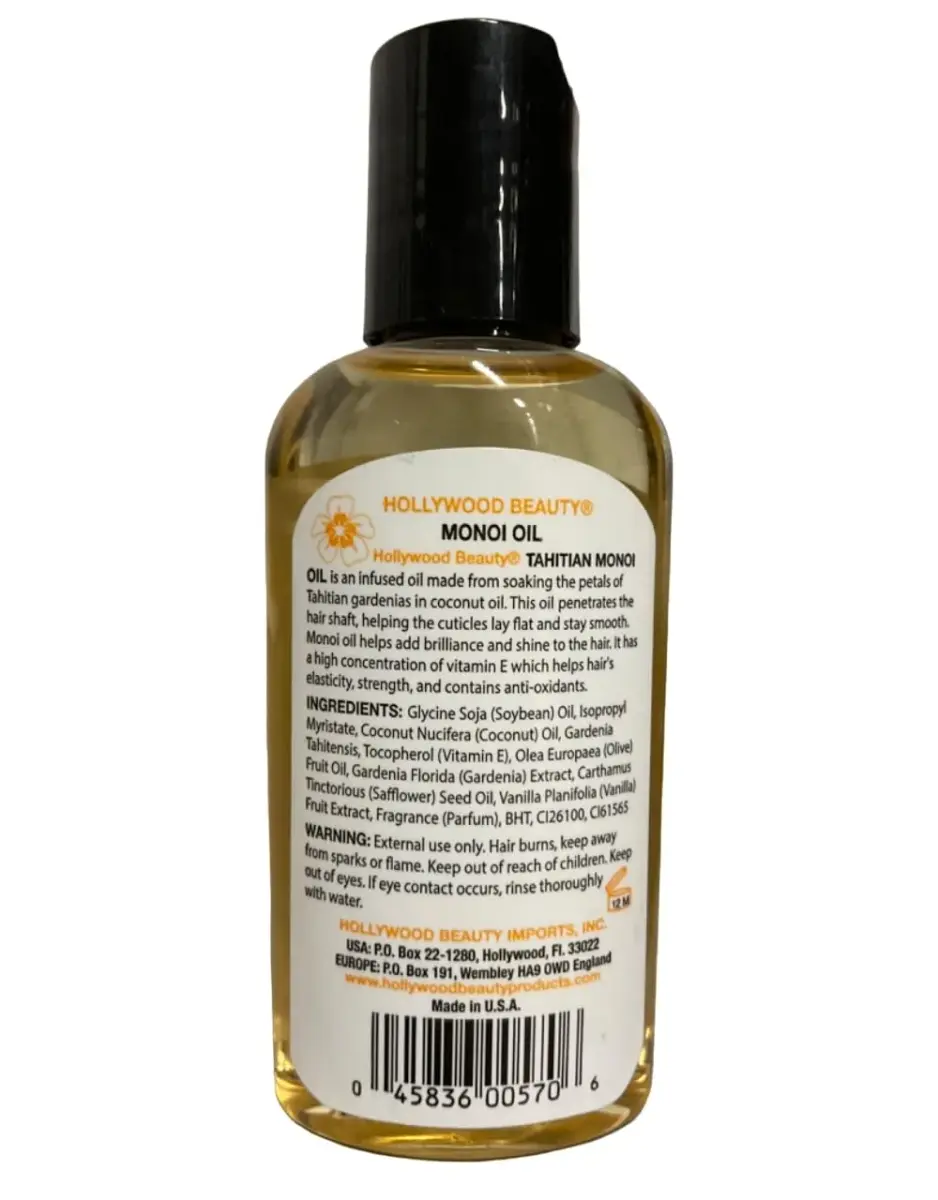 Hollywood Beauty Monoi Oil Hair Treatment 2 fl oz (59 ml) | Strengthens Hair - view 2