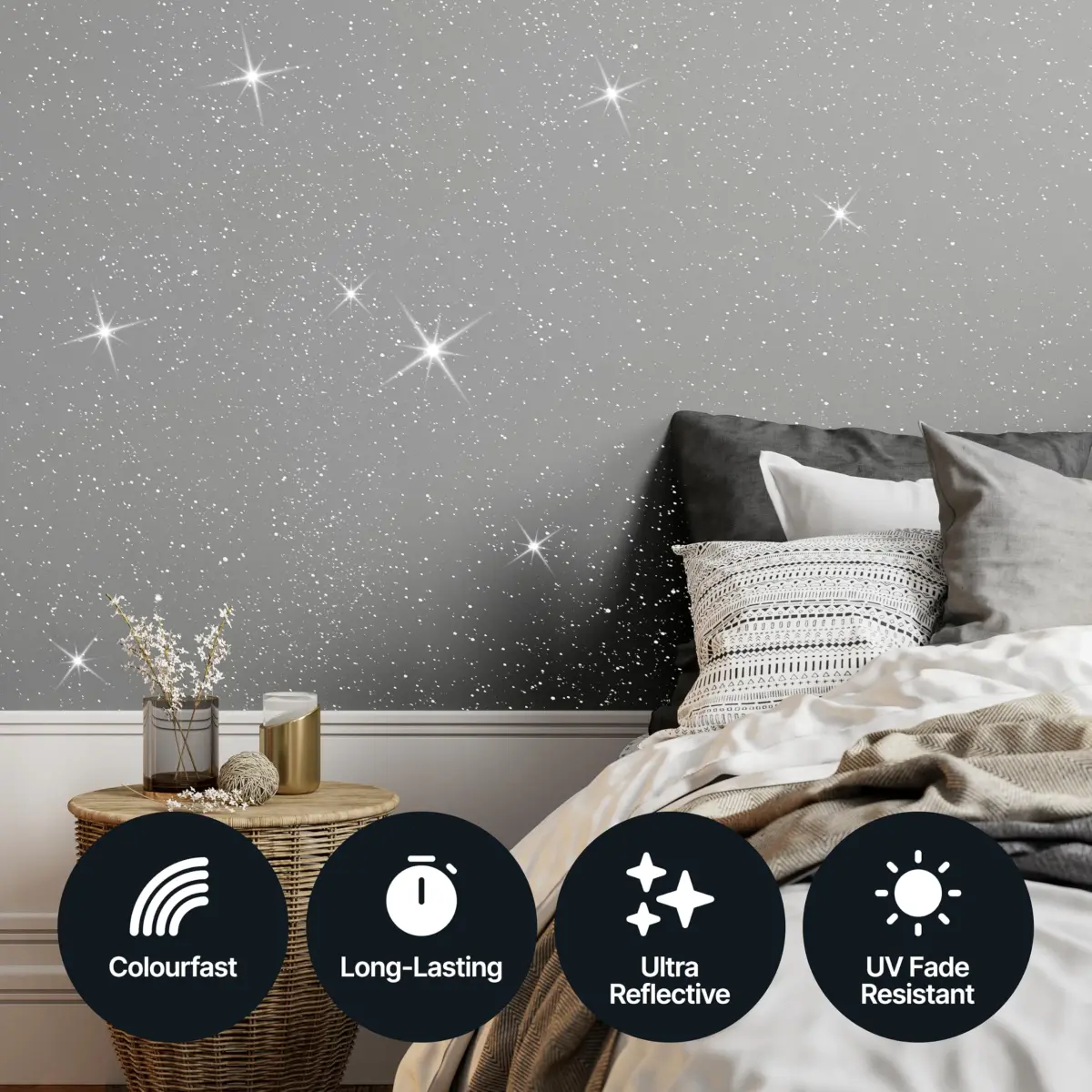 Hemway Gold Glitter Paint Additive for Walls 100g (3.5oz) | Shimmer Effect for Interior & Exterior Surfaces - view 6
